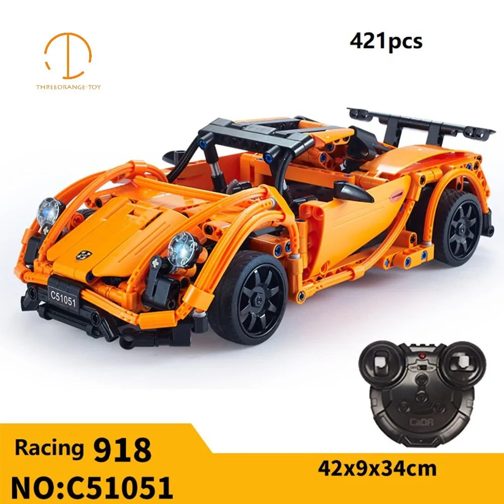 Legoe Car Super racing car 918 Model Electric Motor Power Model Building Blocks Compatible Legoed Technic Children toys for kids