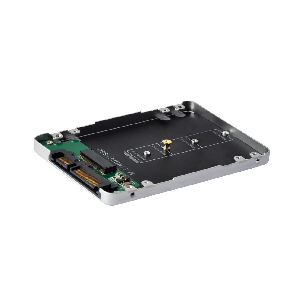 Metal Case B+M key M.2 NGFF SSD to 2.5 SATA 6Gb/s Adapter Card Enclosure Socket M2 NGFF Adapter for 2230 2242 2260 2280 M2 ssd enclosure hard drive enclosure hdd case enclosure hard drive adapter ssd adapter
