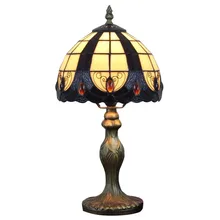 Павлин стекло Тиффани абажур настольной лампы цоколь светильник море Стиль Украшения в спальню E14 110 V-240 V