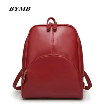 

Genuine Leather Backpack Teenage Girls Female School Shoulder Bag Bagpack mochila quality shoulder bags