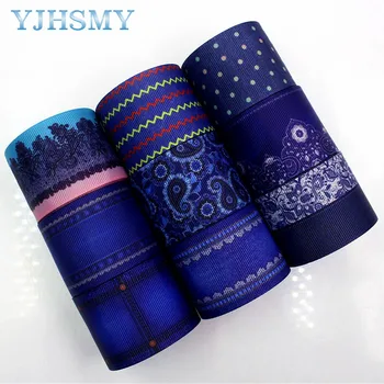 

YJHSMY,C-171108-465,38 mm 10 yards jeans series grosgrain ribbons,DIY handmade Hair accessories Material wedding gift wrap