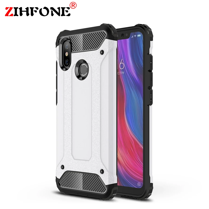 

For Xiaomi Mi 8 Case Xiaomi Mi8 Cover 6.21" Shockproof Robot Silicone Rubber Hard Back Phone Cover for Xiaomi MI8 M8 Armor Case