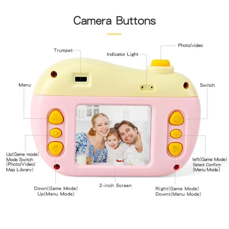 Мини цифровая детская Камера Милые игрушки реквизит для фотосъемки подарок на день рождения