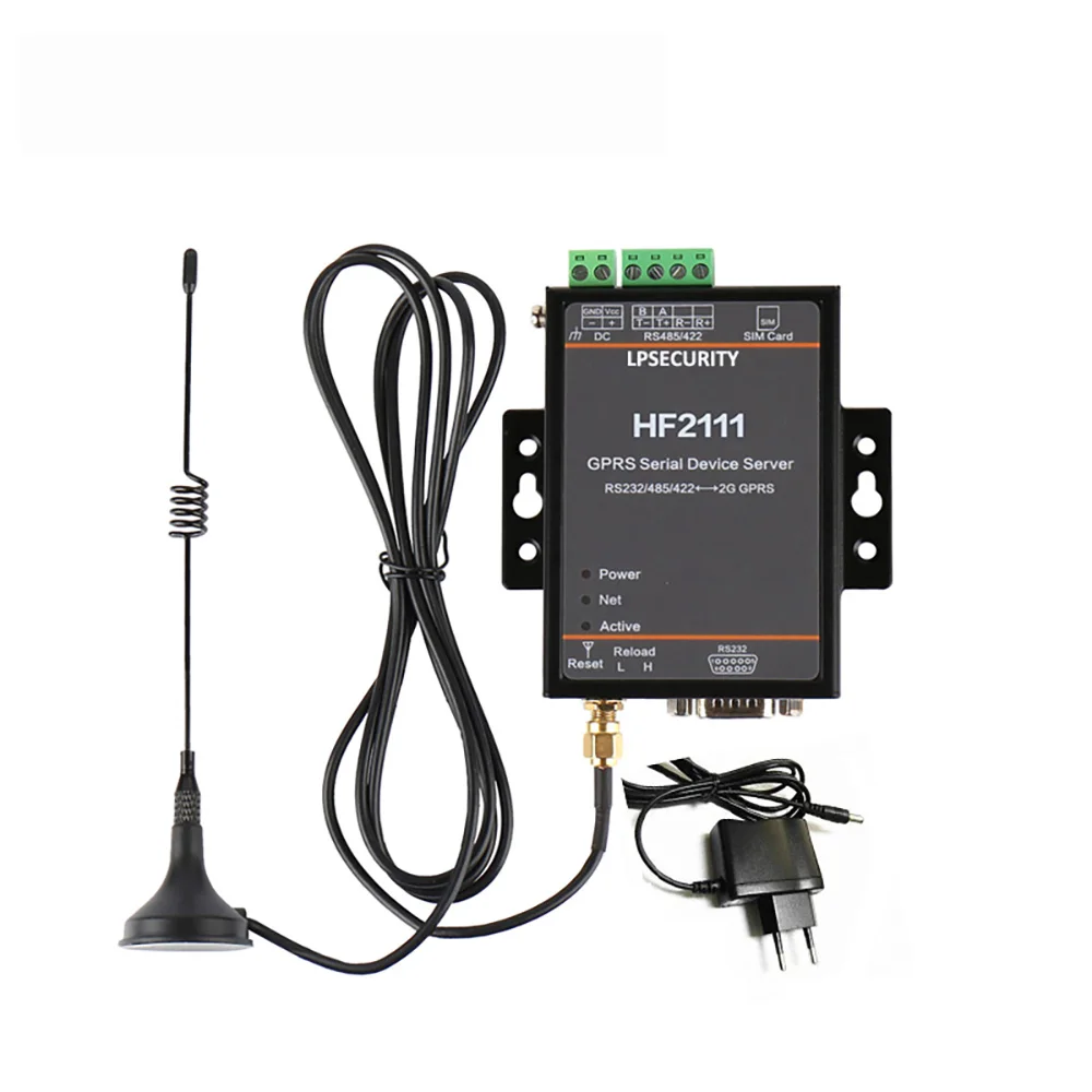 

Industrial Serial Port Server RS232 RS485 RS422 to GPRS Converter Module Wireless Data Transmission Support Modbus HF2111 Q225