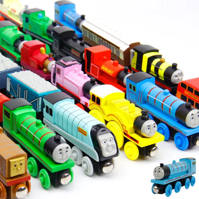 Lowest Price Wooden toys thomas train Magnetic thomas and friends Edward James Wooden Model Train vehicle Great Christmas Toys - 6pcs/lot