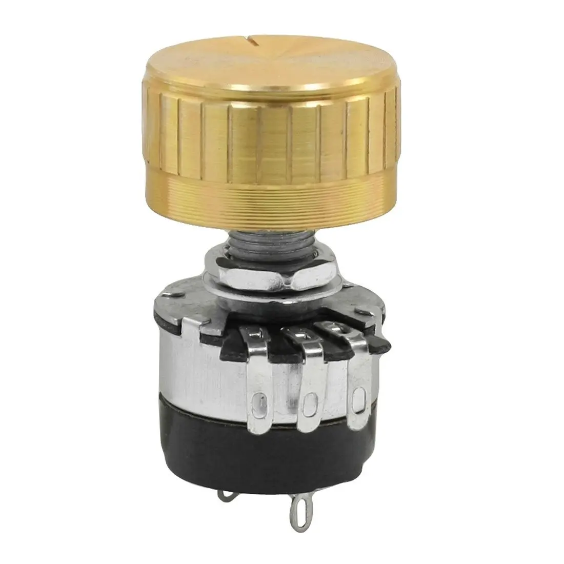 

New On/Off Switch Rotary Carbon Film Potentiometer 470K Ohm 5% WTH134-2