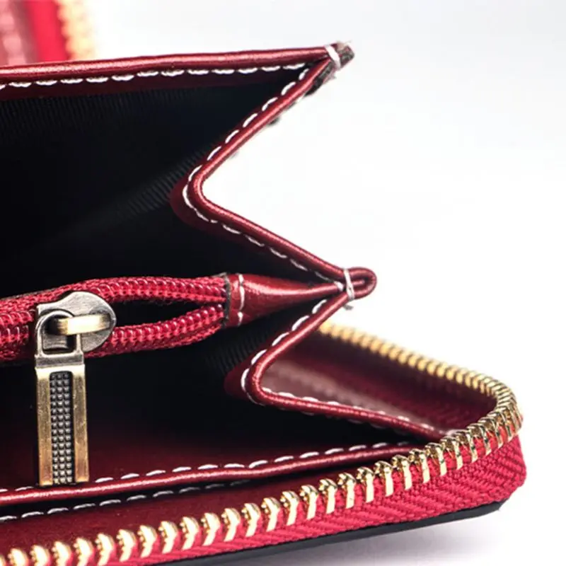 Женский RFID блокирующий PU кожаный Длинный кошелек-клатч держатель для карт кошелек сумка на молнии