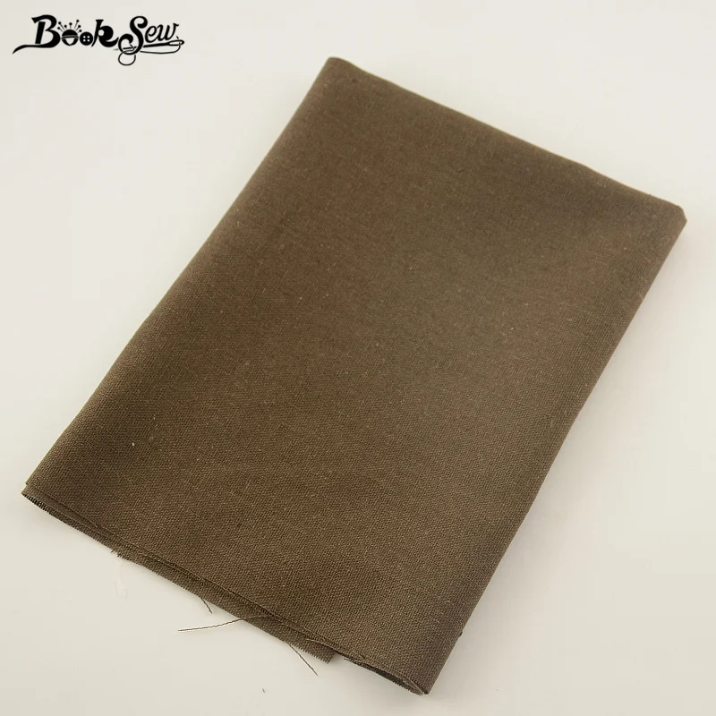 Booksew Dark Brown Cotton Linen Fabric Sewing Material Tissu For Tablecloth Bag Curtain Cushion Pillow Zakka Home Textile