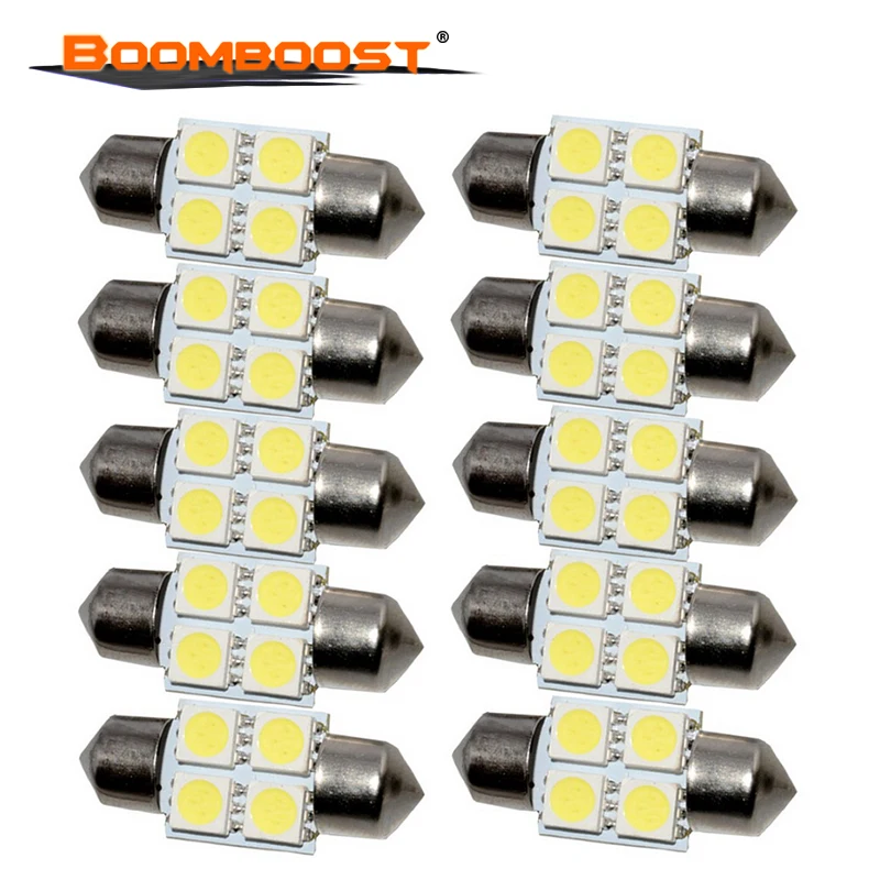 4smd 5050 31 мм C5W Высокое качество 10 шт. Автомобильный светодиодный фестон