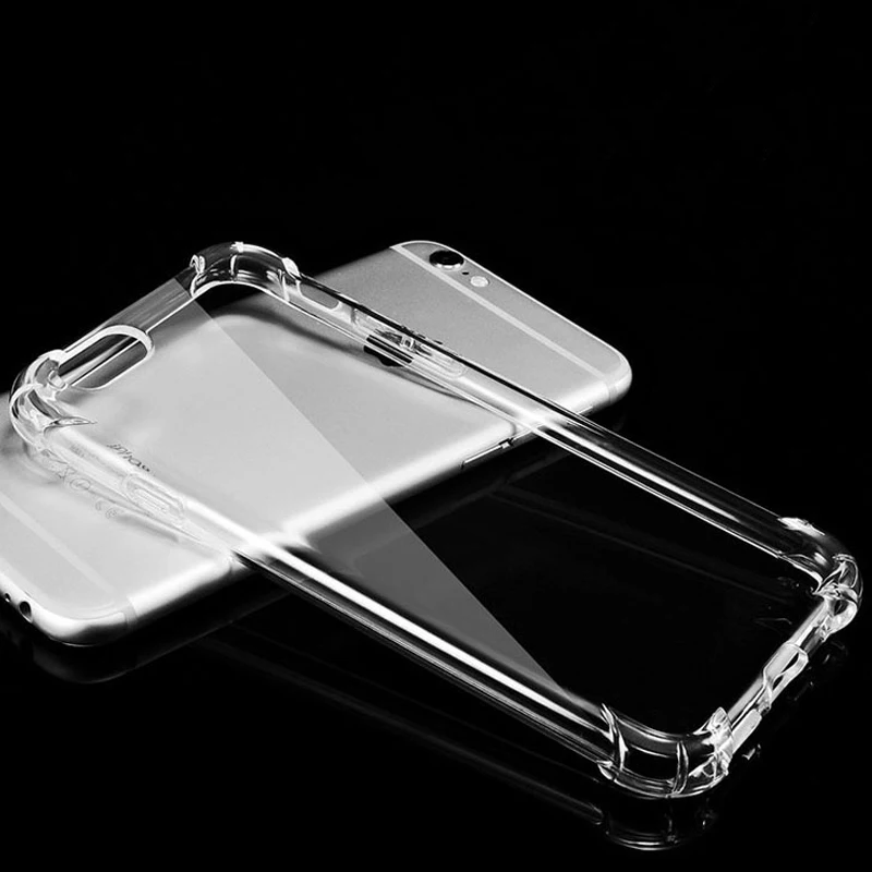Прозрачный ударопрочный ТПУ защитный Роскошный чехол для телефона apple iphone 7 7s plus