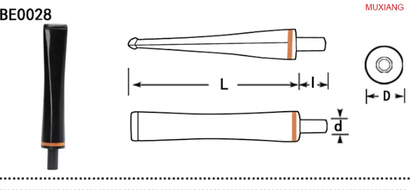 28 muxiang straight acrylic mouthpiece good quality tobacco pipe nozzle fit with 3 mm filter