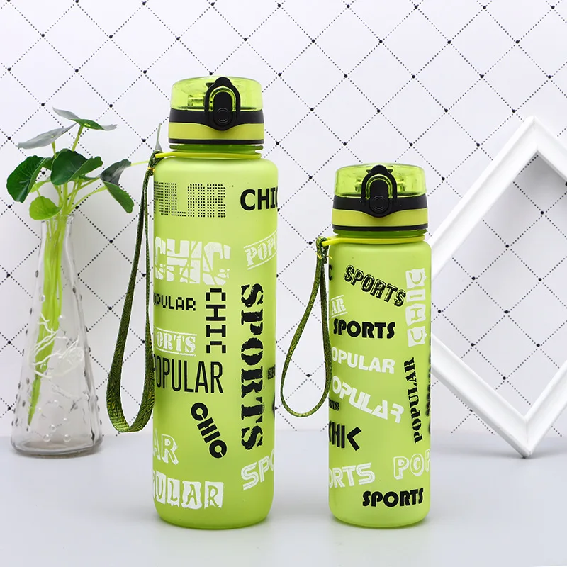 Новинка 600 мл портативная пластиковая защита от утечки, без бпа My Sports Kids бутылка для воды Tour hiking Изолированная чайная чашка бутылки для лета - Цвет: Green
