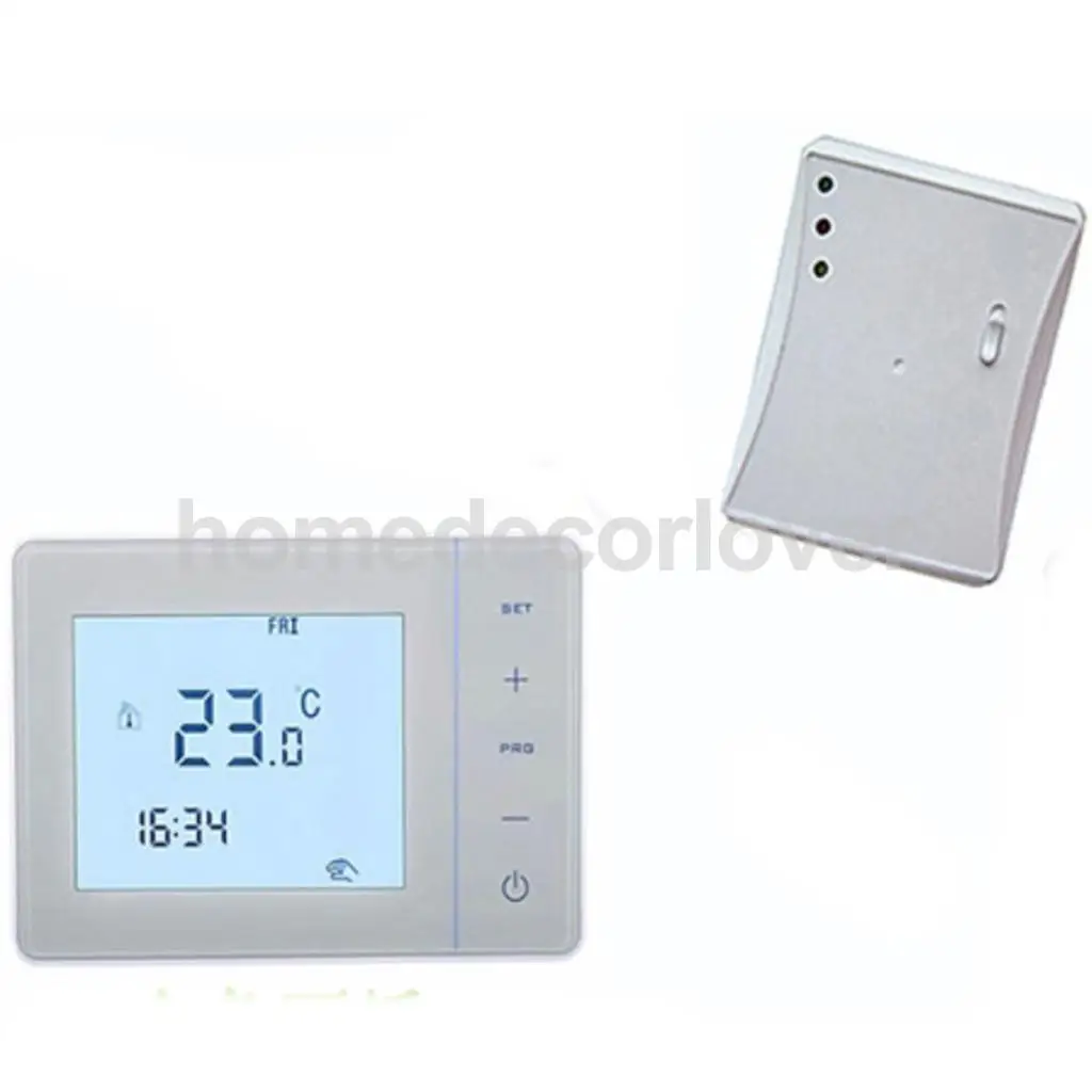 HY01RF RF Wireless Room Thermostat Wall Gas Boiler Heating Remote Controller Children Safety Lock Holidays Mode NTC Sensor