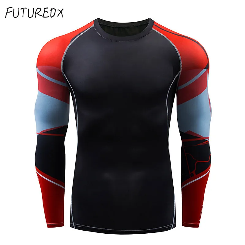 Men's Union Clothing Compression Men's T-Shirt + Tights Kit Long Sleeve Tops MMA Fitness Sportswear Thermal Underwear Shirt 