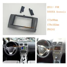 Zw11-341 автомобиля радио фасции мультимедиа рамка Комплект для TOYOTA Avensis 2011+ Лицевая панель отделка Dash CD 2 двойной Din аудио рамка тире