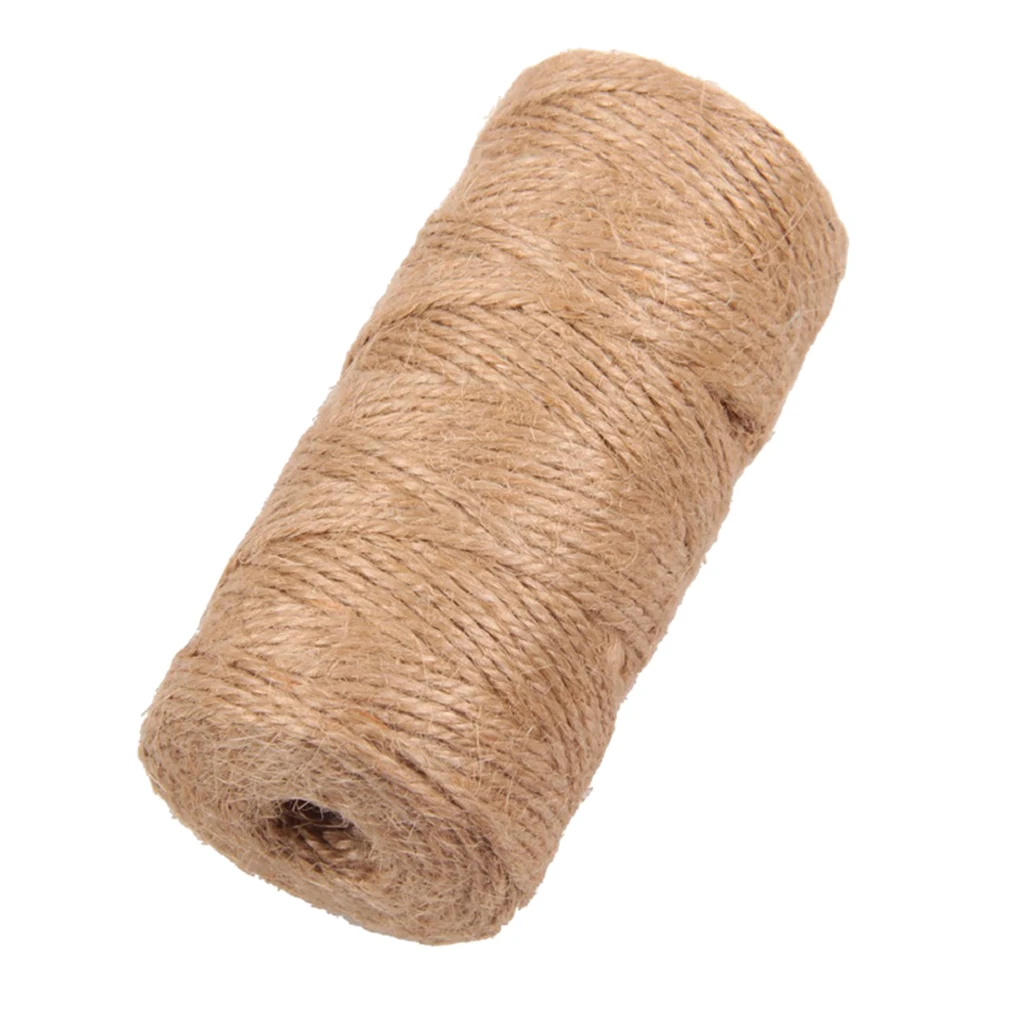 328ft  Jute Twine 2mm Jute Rope Packing Materials Wrapping String DIY Crafts Festivel Home Garden Decorations