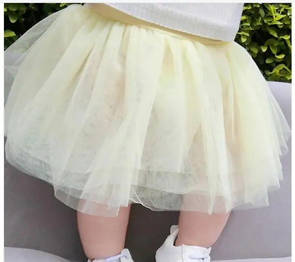 Летняя детская юбка сетчатый плетеный браслет юбка-пончо платье принцессы однотонная плиссированная юбка с высокой талией