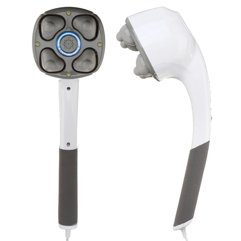 Electric Handheld Massager Four Head Machine Full Body Neck Vertebra Back Muscle Relax Vibrating De
