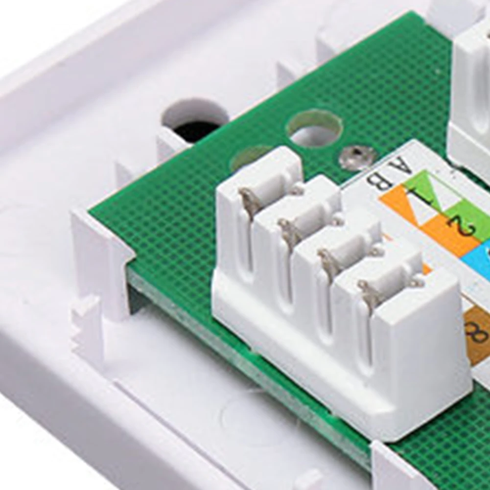 RJ45 White Extension Cable Desktop Unshielded Information Module Network Connector Single Port Ethernet Junction Box RJ45 White Extension Cable Desktop Unshielded Information Module Network Connector Single Port Ethernet Junction Box