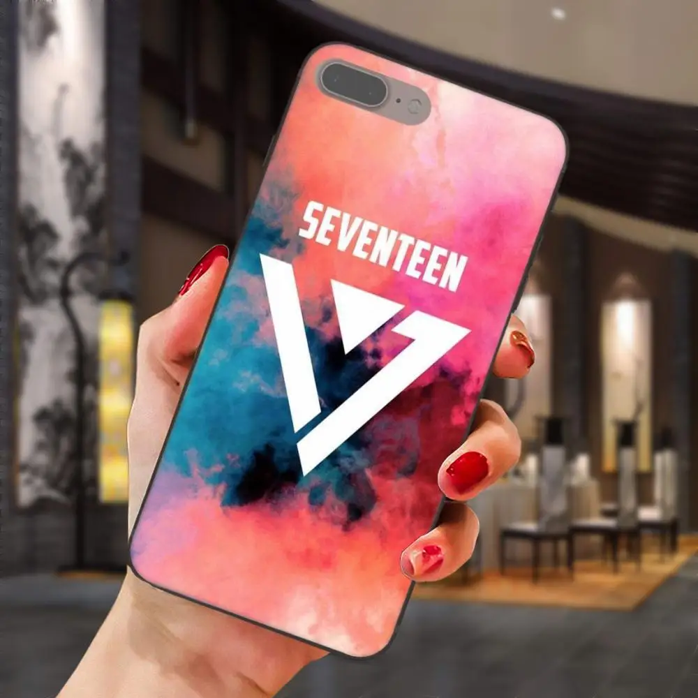 Kpop Seventeen Логотип обои мягкий арт онлайн чехол для Apple iPhone 4 4S 5 5S SE 6 6S 7 8 Plus X XS Max