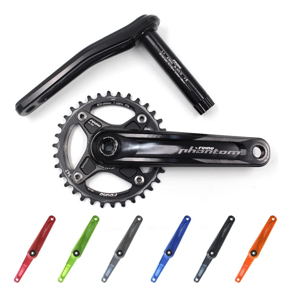 

Ultralight 7075 aluminum alloy CNC Mountain Bike Bicycle Crank chain wheel 104BCD turn GXP universal crank 170/175MM