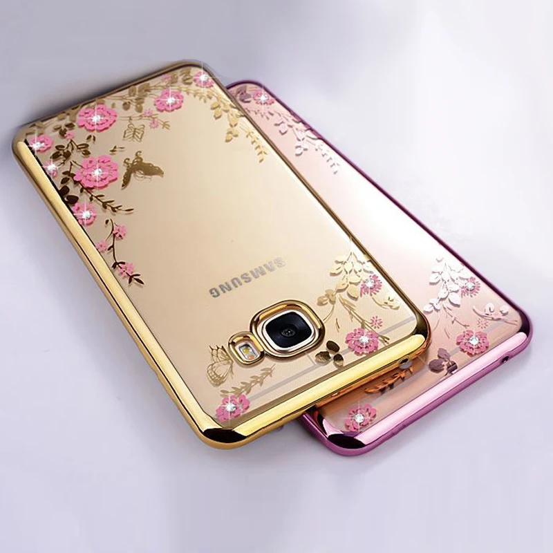 luxury diamond gold soft tpu original back phone cases