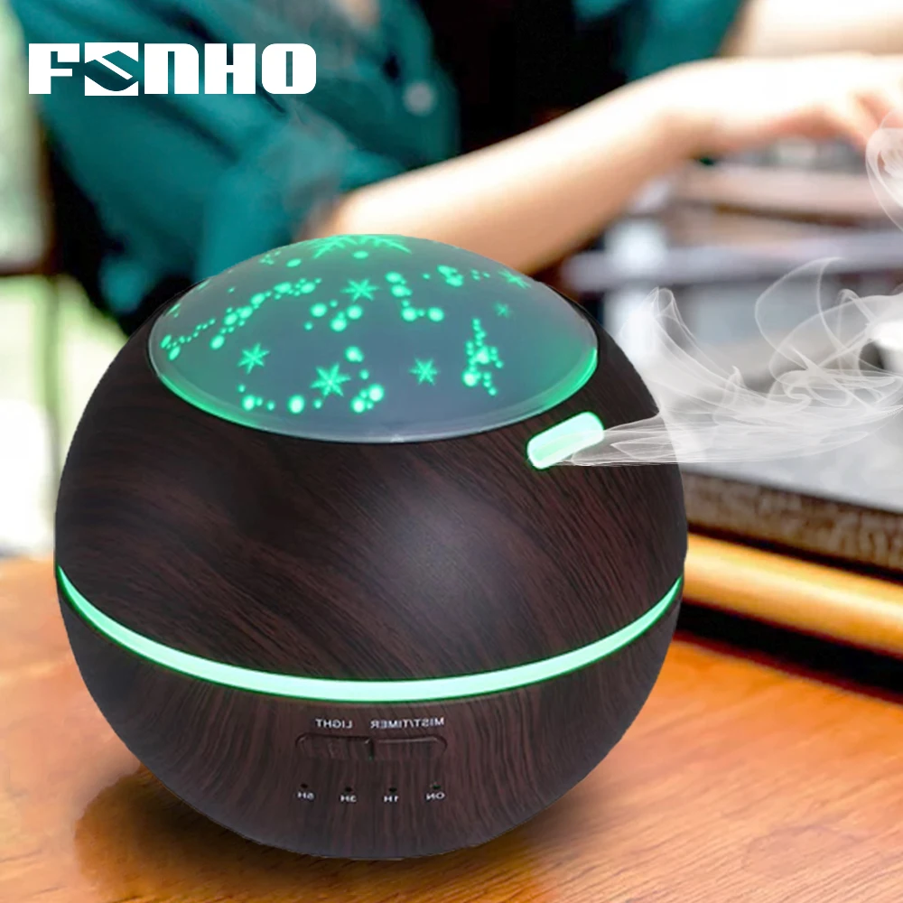 

FUNHO Air Aroma Humidifier huile Essentiel aromaterapia Diffuser Night Lights Wood Grain Ultrasonic Air Humidifier for Home GY
