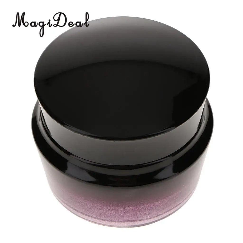 30g/50g Purple Glass Refillable Cosmetic Jars Empty Face Cream Lip Balm Storage Container Pot Bottle With Black Lids