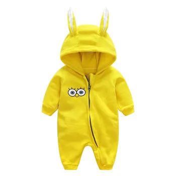 

NewKids Clothing Newborn Baby Polar Fleece Long Sleeve Jumpsuits Baby's Hoodie Casual Romper for girl and boy baby 2 colors