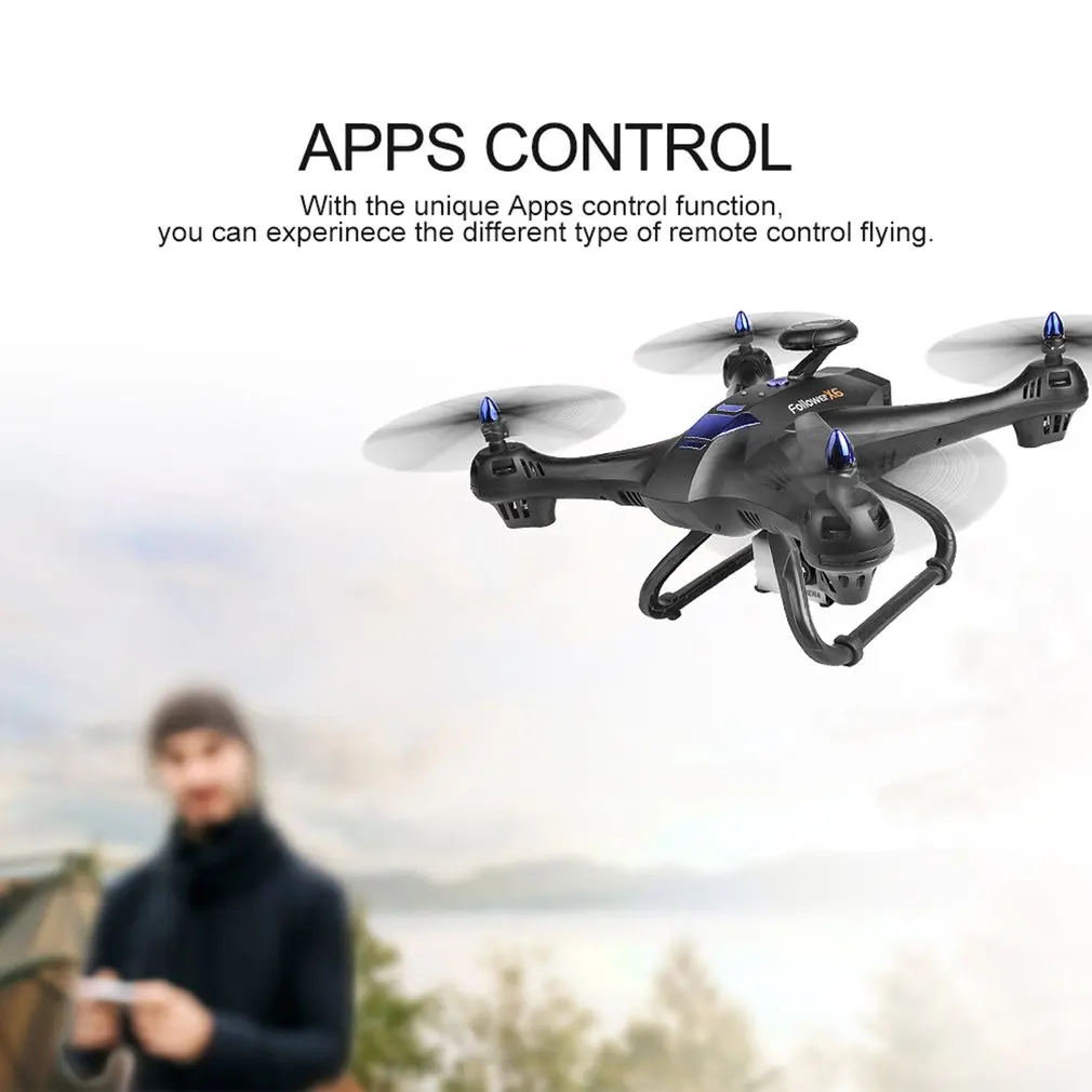 

Hot X183 5.8G Dual GPS RC Quadcopter Drone Aircraft with 2.0MP HD FPV Camera Follow Me Hovering One Key Return