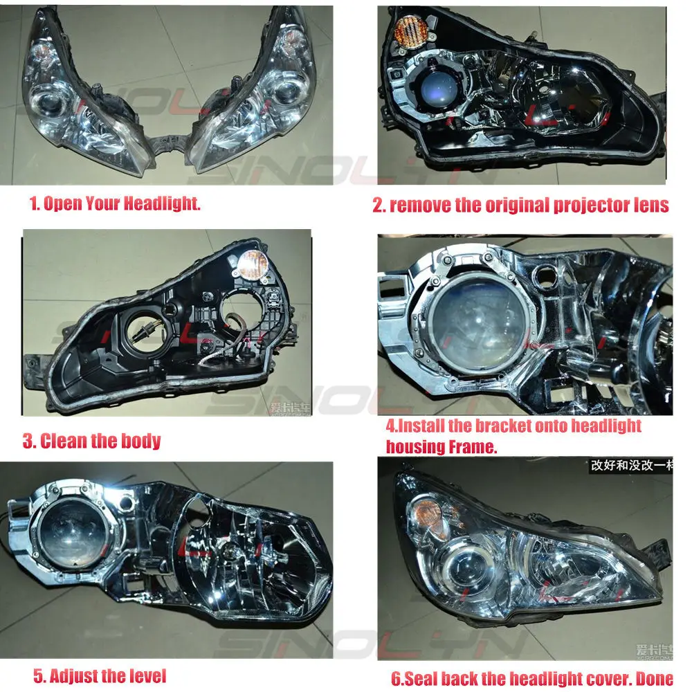 Suporte de Montagem Quadro de Ferragem para Subaru Outback para Koito Lente do Projetor Titular Hella g5 Hid Bixenon Farol Retrofit q5 - g3 6 para subaru outback para koito q5 hella