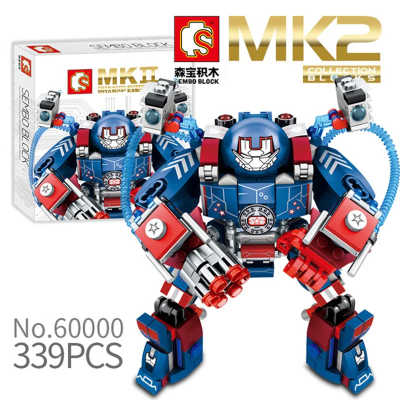 

Sembo 60000 MK2 Armor Series Iron Man Super Hero DIY Building Blocks Bricks Compatible Brand Model Toy For Children Gift