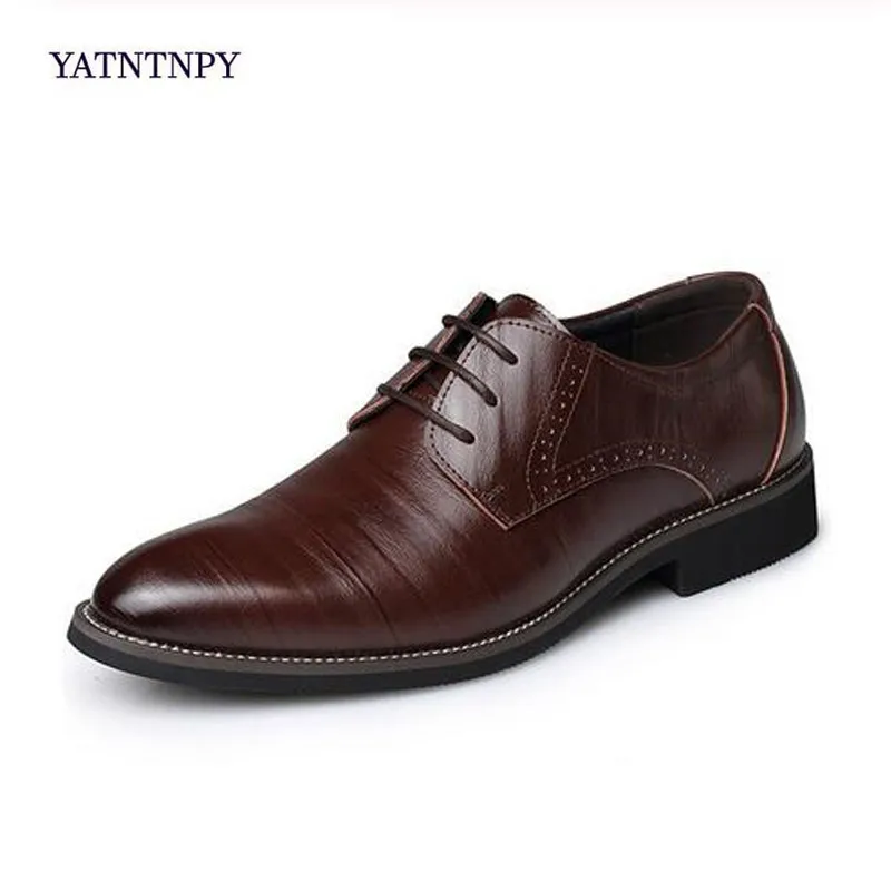 

Genuine Leather Men's Dress Shoes British Style Fashion Lace Up Shoes Formal Oxford Classic Gentleman Shoes Plus Size 37-48