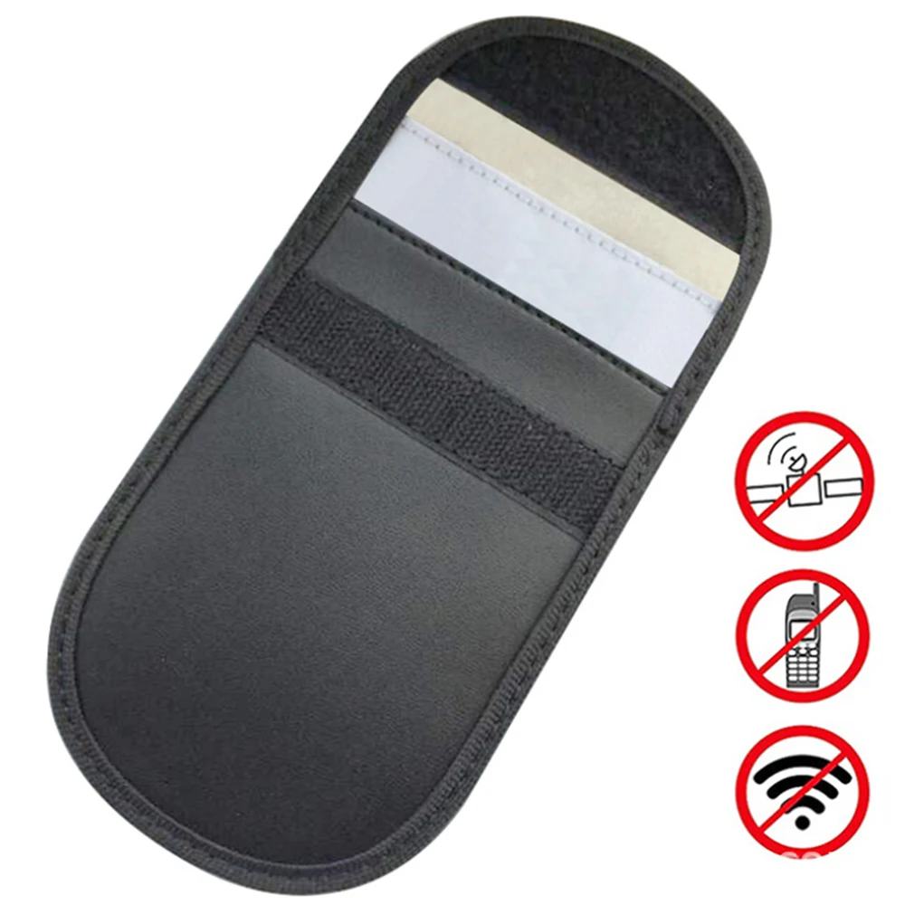 

50pcs/lot 4.7 inch PU Leather Anti-Radiation Shield RF Signal Blocker Jammer Case Bag Pouch for Mobile Phone