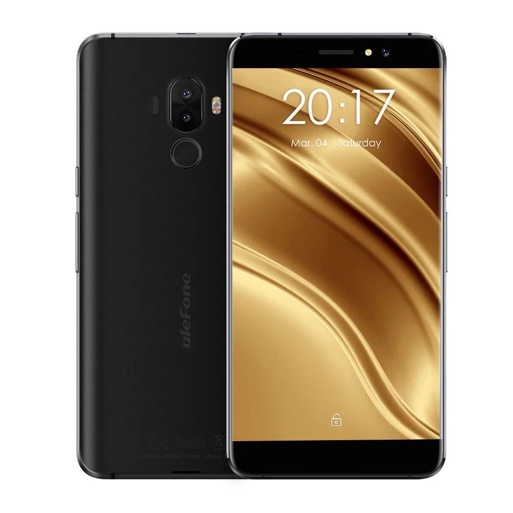 Ulefone S8 Pro 5,3 дюймовый мобильный телефон HD MTK6737 четырехъядерный Android 7,0 2 ГБ+ 16 Гб отпечатков пальцев 4G смартфон - Цвет: Черный