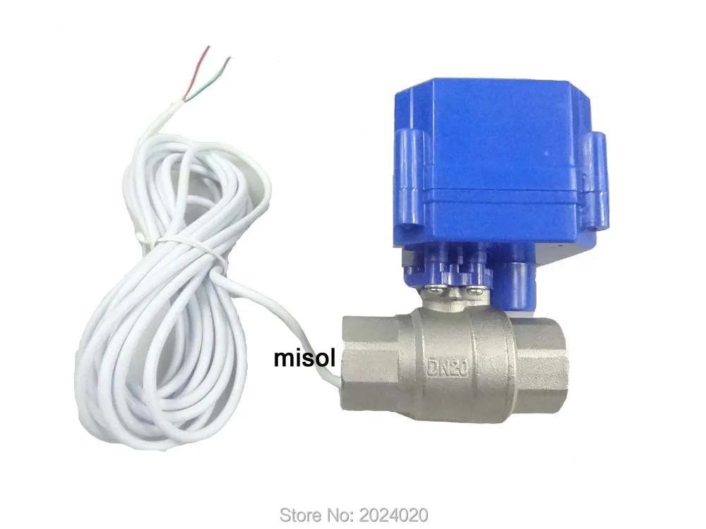 1 шт. моторизованный шаровой клапан 3/4 &quotNPT DN20 2 способа 12VDC CR04 электрический из