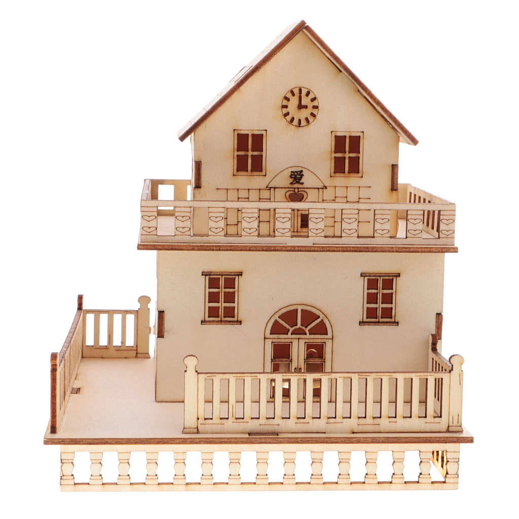 Новый миниатюрный кукольный домик 1/8 дюйма деревянная 3D мебель игрушки китайский