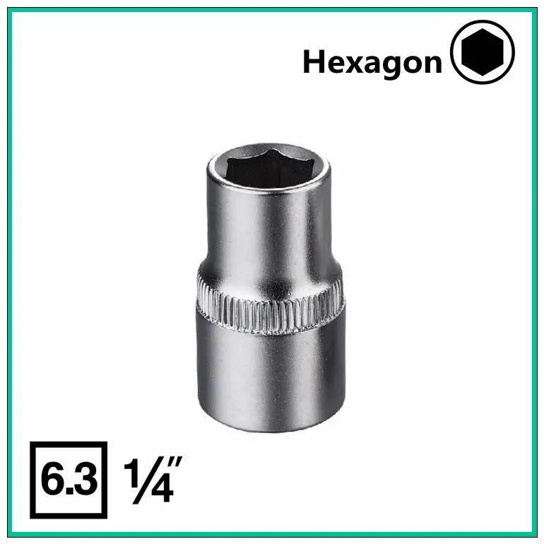 1/4 Socket Wrench head metric socket set socket wrench kit bolt Hexagon