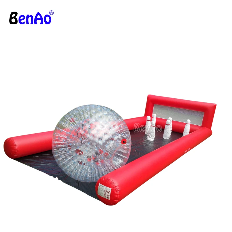 giant inflatable bowling game set