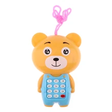 Музыка Свет обучающая игра форма медведя из мультфильма телефонная модель игрушки для детей