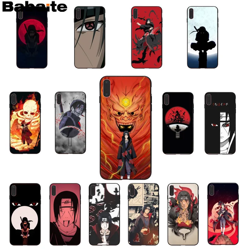 

Babaite Naruto Itachi Uchiha Japanese Black Soft Shell Phone Cover for iPhone 6S 6plus 7 7plus 8 8Plus X Xs MAX 5 5S XR