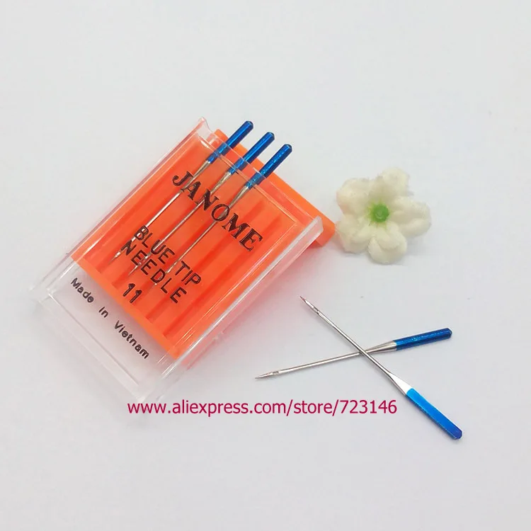 10pcs janome Sewing Machine Blue Tip Needle Size 75/11 Purple Tip Needle 14/90 for Brother Singer New Home Elina Elnita Pfaff