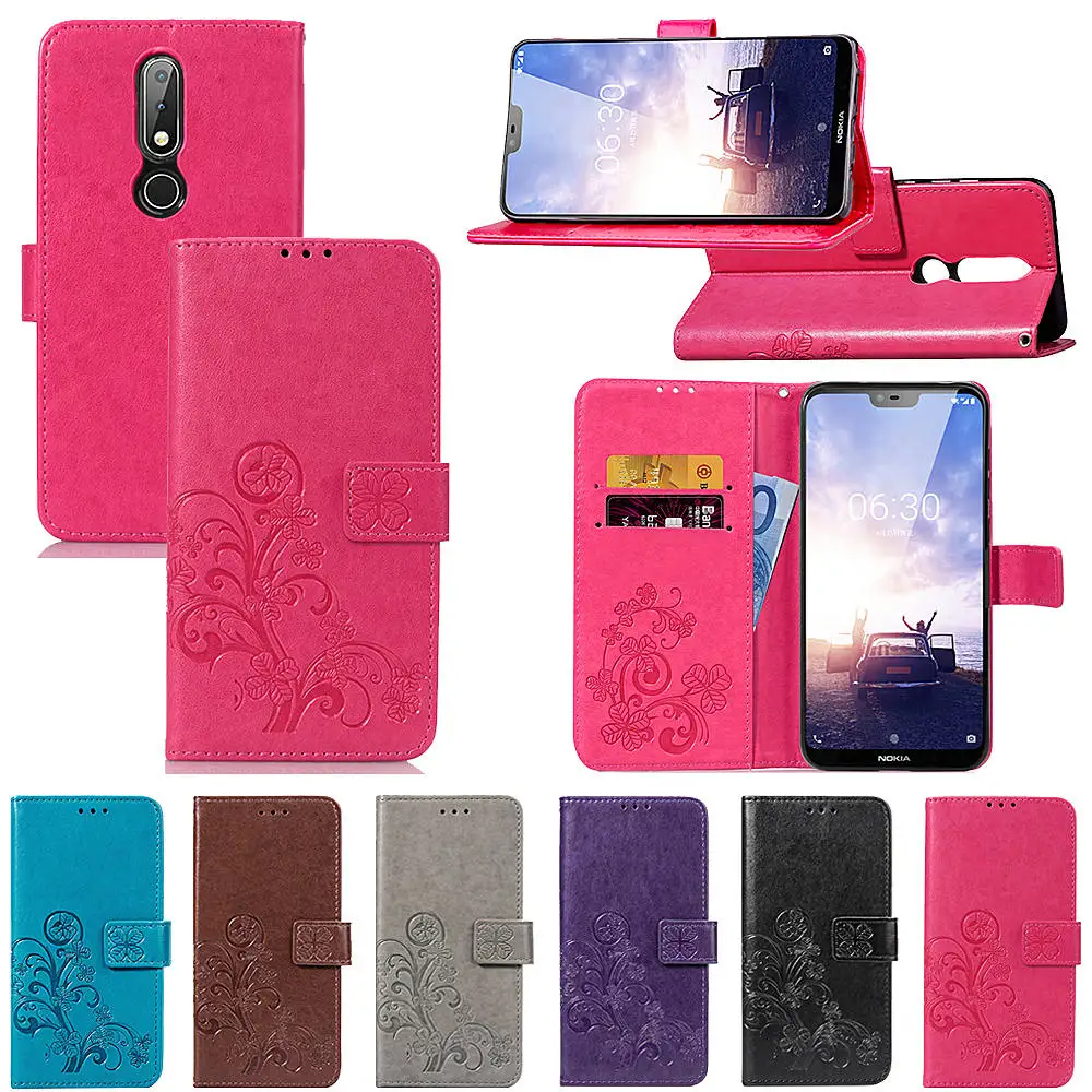 Luxury Flip Wallet PU Leather Case For Nokia X6 Phone Bag With Magnet Card Holder Cover Cases | Мобильные телефоны и