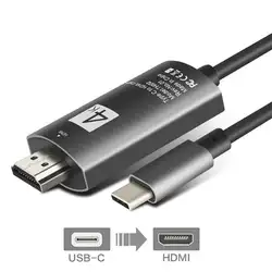 EastVita 3 вида цветов Алюминиевый сплав USB-C Поддержка 4 К 30 Гц USB 3,1 Тип-c мужчина к HDMI Мужской HD адаптер соединительный кабель r25