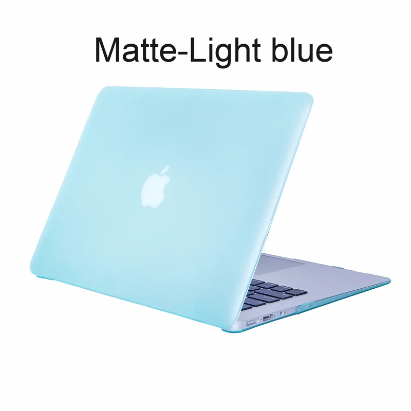 Жесткий Кристальный матовый чехол для ноутбука Apple Macbook Air 13 аксессуары для Mac book Pro retina 11 12 15 дюймов - Цвет: Light Blue