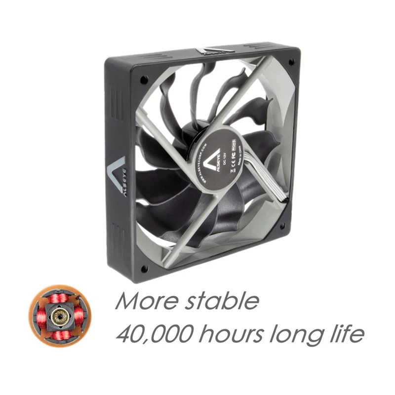 Preise ALSEYE PWM 4pin 120mm PC Fan Kühler 12 v 1800 RPM 80CFM Slient Lüfter für Computer Gehäuse  CPU Wasser kühlung