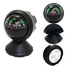Открытый автомобильный компас Портативный прочный ABS черный электронные регулируемые военные морской шар ночное видение Компас для лодки транспортного средства