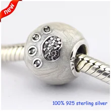 Подходит Пандора браслеты я люблю домашних животных серебряные бусины с фианитом 925 пробы серебряные подвески DIY