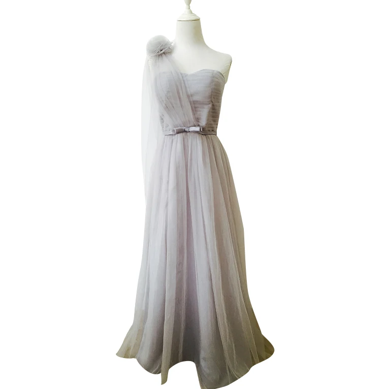 Purple/Lavender/Blush Bridesmiad Dresses Long 2017 Tulle Plus Size Flower Cheap Formal Maid Of Honor Dresses Custom Made 1226161