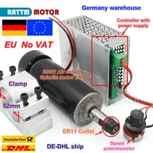 Moteur de broche ER11 mandrin CNC 500W + alimentation électrique, régulateur de vitesse, pour routeur CNC bricolage, 0,5 kw refroidi à Air, livraison en ue